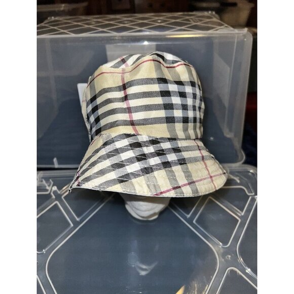 Khaki Reversible Plaid Reversible Bucket Hat - Picture 4 of 9